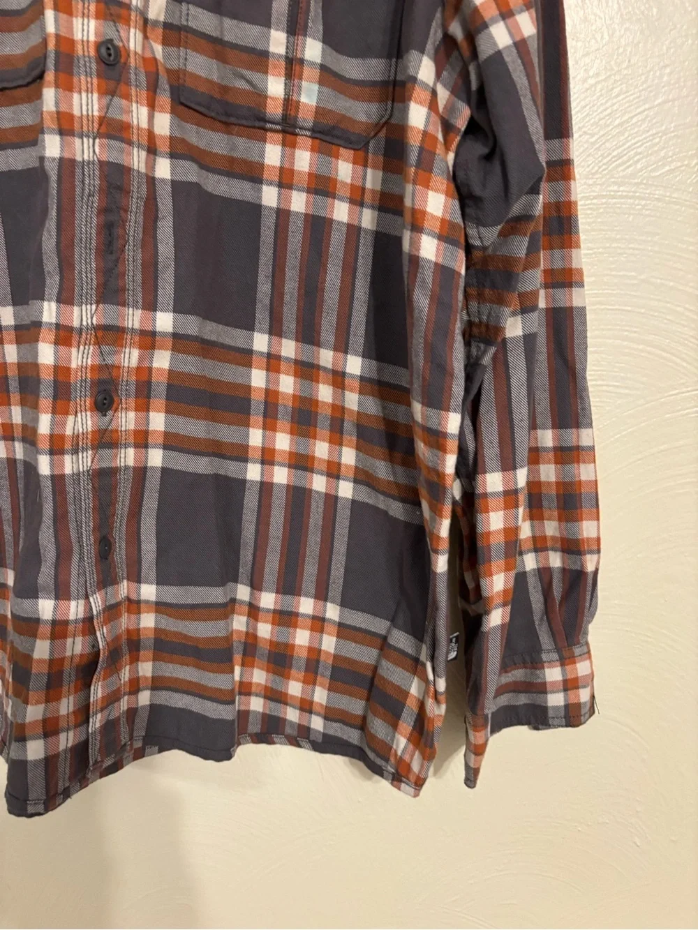 The North Face Plaid Button Front Shirt Men’s XL CoolVisions Long Sleeve Outdoor